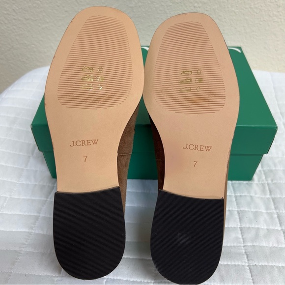 J. Crew Suede Maison Tassel Loafers in Walnut Brown Size 7 - Picture 11 of 13